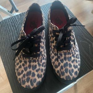 Leopard print vans